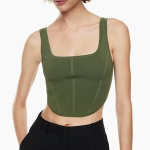 Aritzia Babaton Sculpt Knit Bustier Crop